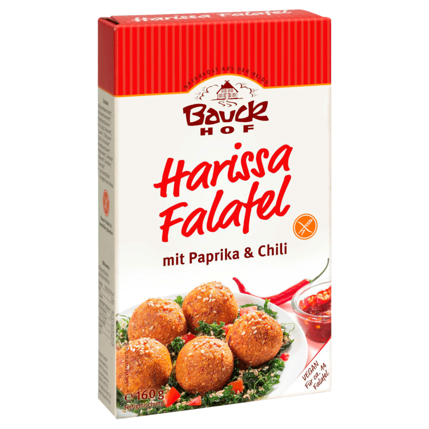 Bauckhof Bio Harissa Falafel mit Paprika & Chili vegan 160g
